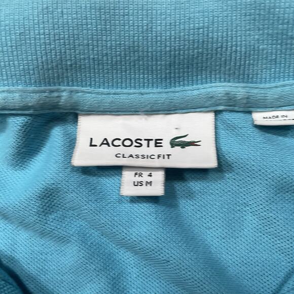 Lacoste Polo Shirt Mens M Blue Tennis Sports Golf Rugby - Picture 6 of 7